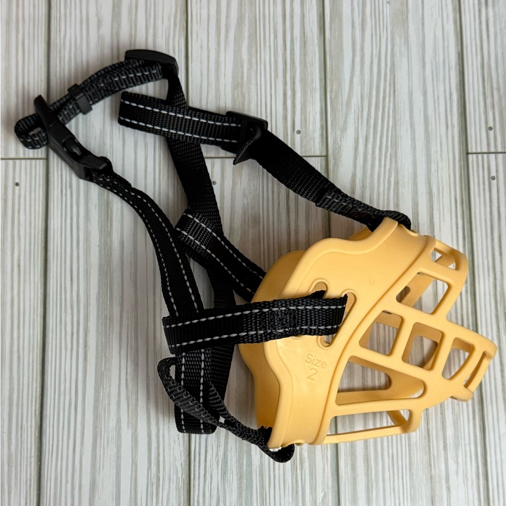 New Dog Muzzle in Yellow, size 2.